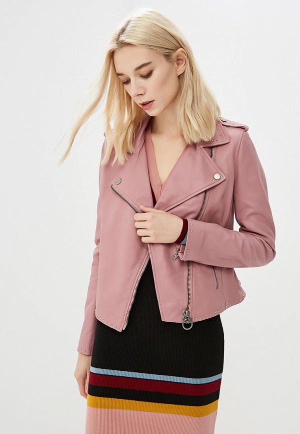 

Куртка кожаная Pinko, Розовый