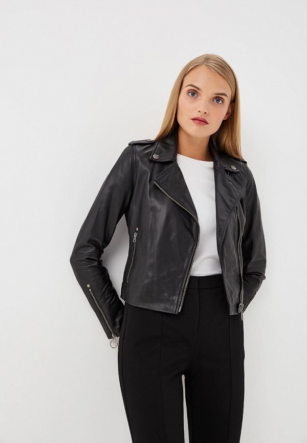 

Куртка кожаная Pinko, Pinko PI754EWBWUX6, Черный