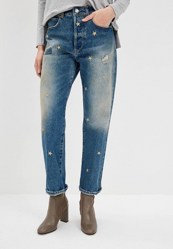 

Джинсы P Jean, Синий, BOYFRIEND HIGH-RISE