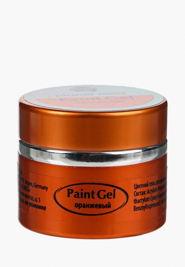 

Гель-лак для ногтей Planet Nails, Оранжевый, 11819 Paint Gel оранжевая 5 г