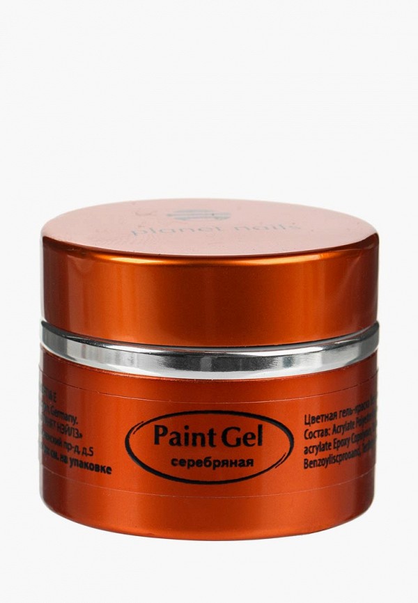 

Гель-краска для ногтей Planet Nails, Серебряный, Paint Gel - 11960 Серебряный, 5 г