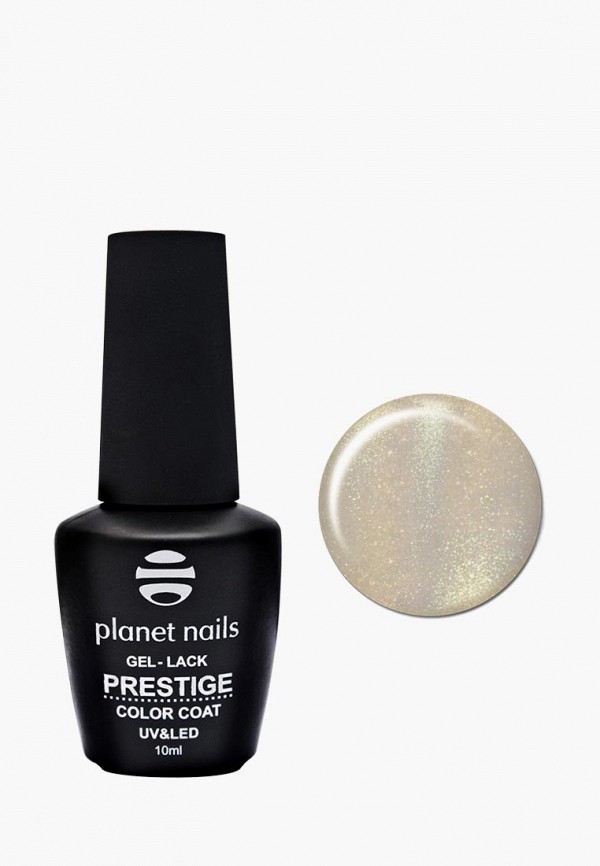 

Гель-лак для ногтей Planet Nails, Золотой, "PRESTIGE" - 565, 10 мл жемчужно-белый с золотыми блестками