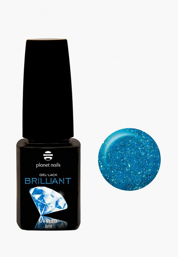 

Гель-лак для ногтей Planet Nails, Голубой, "BRILLIANT" 709 Бирюза, 8 мл