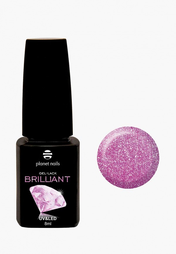 

Гель-лак для ногтей Planet Nails, Розовый, "BRILLIANT" 714 розовый бриллиант, 8 мл