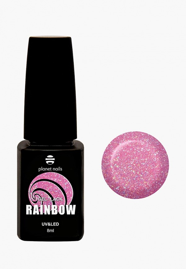 

Гель-лак для ногтей Planet Nails, Розовый, "RAINBOW"- 802, 8 мл