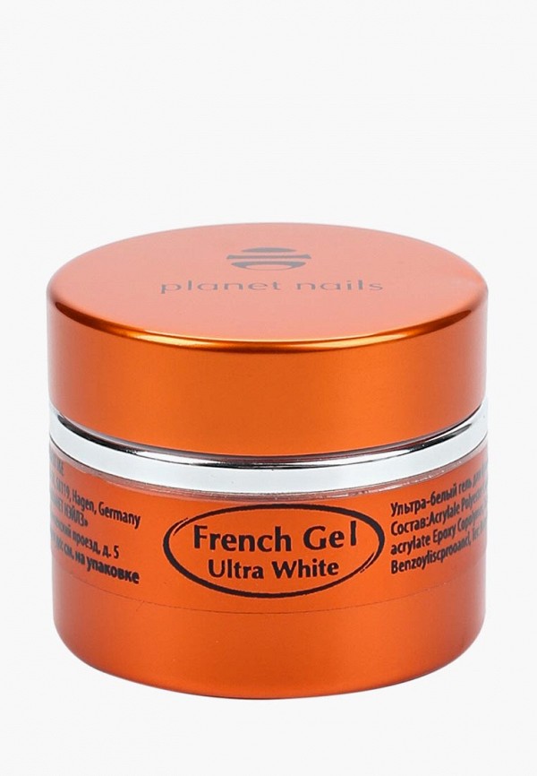 

Гель-лак для ногтей Planet Nails, Белый, Ultra White French Gel ультра-белый густой вязкости, 5 г