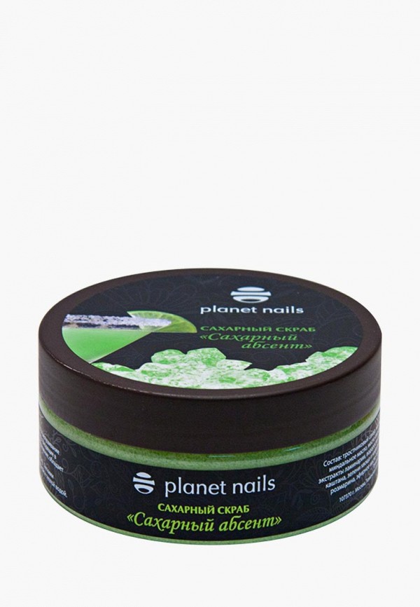 

Скраб для тела Planet Nails, Прозрачный, "Сахарный абсент" 170 г