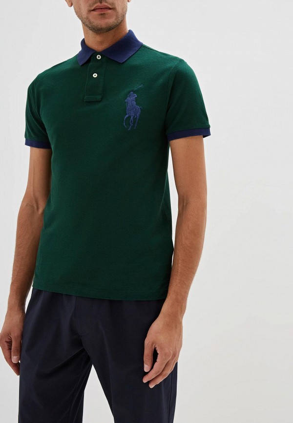 

Поло Polo Ralph Lauren, Зеленый, SLIM FIT