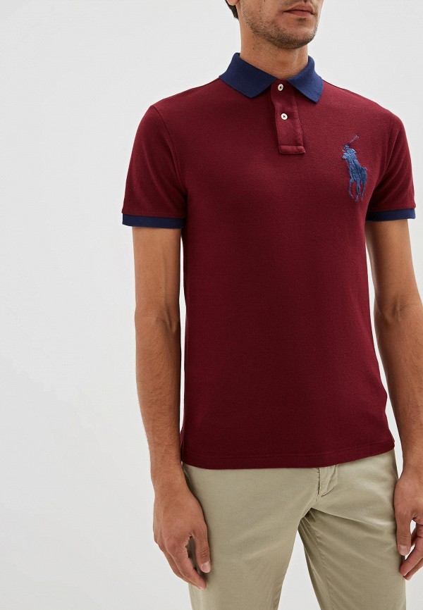 

Поло Polo Ralph Lauren, Бордовый, SLIM FIT