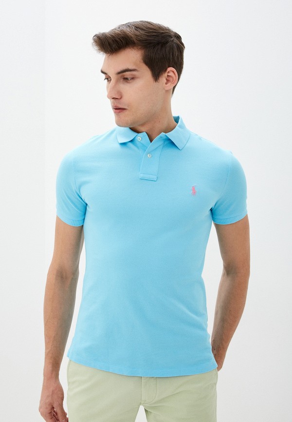 

Поло Polo Ralph Lauren, Голубой, Polo Ralph Lauren PO006EMJBTN9