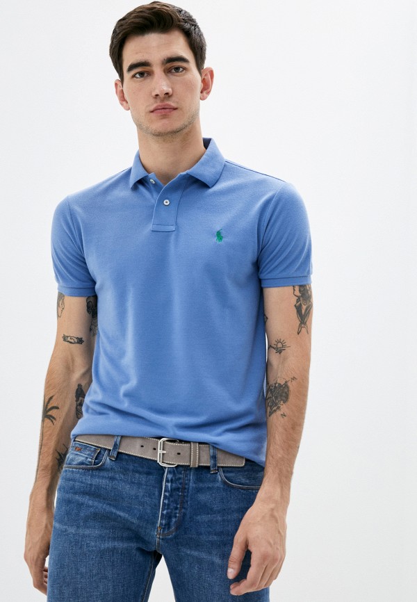 

Поло Polo Ralph Lauren, Голубой, EARTH POLO CAPSULE