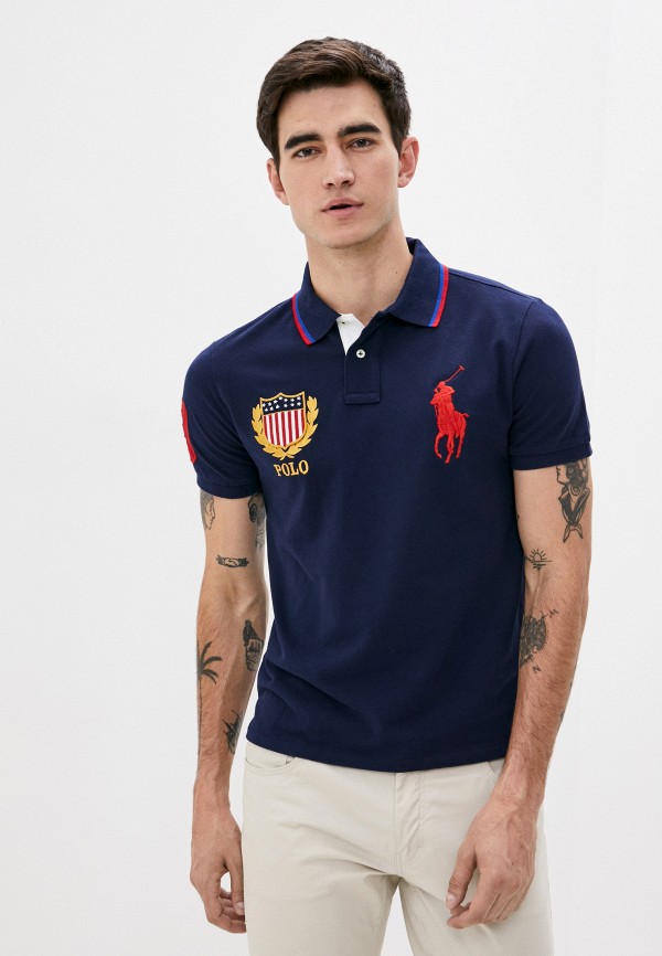 

Поло Polo Ralph Lauren, Синий, Polo Ralph Lauren PO006EMJRJW9