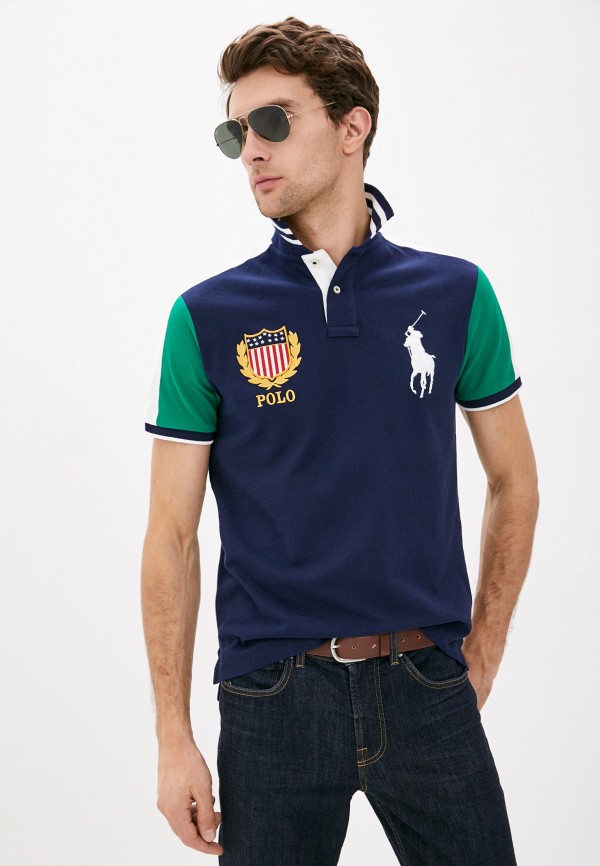

Поло Polo Ralph Lauren, Синий, Polo Ralph Lauren PO006EMJRJX0