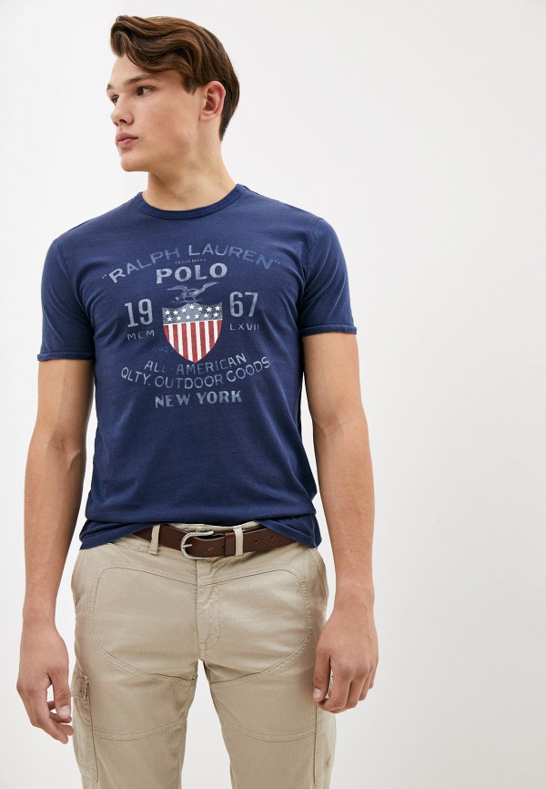 

Футболка Polo Ralph Lauren, Синий, Polo Ralph Lauren PO006EMJRJY1