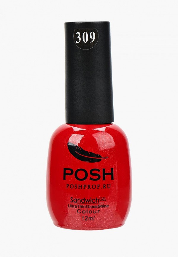 

Гель-лак для ногтей Posh, на 25 дней Четвертое измерение Тон 309, Красный