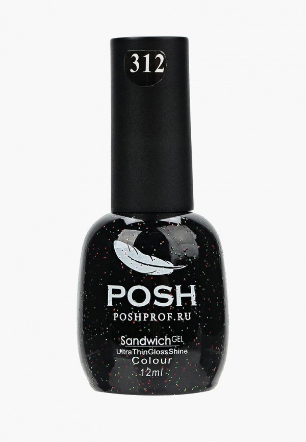 

Гель-лак для ногтей Posh, на 25 дней Четвертое измерение Тон 312, Черный