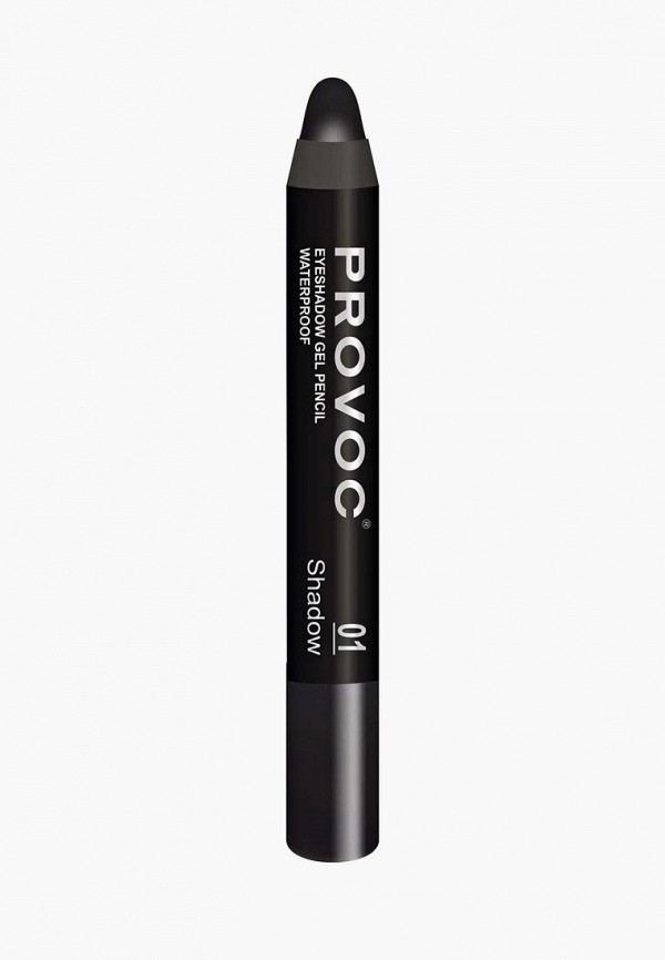 

Тени для век Provoc, Черный, Eyeshadow Pencil 01 водостойкие (черный, матовые)