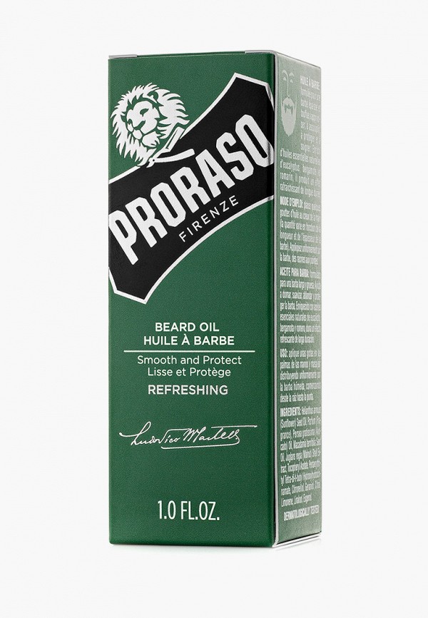 

Масло для бороды Proraso, Прозрачный, Освежающее, 30 мл.