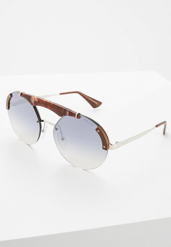 

Очки солнцезащитные Prada, Серебряный, PR 52US C135R0