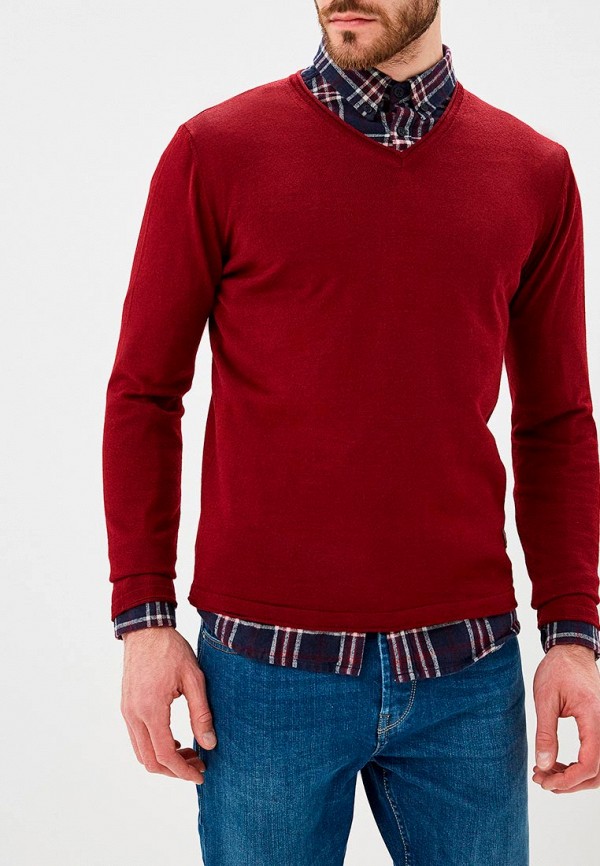 Пуловер  - бордовый цвет