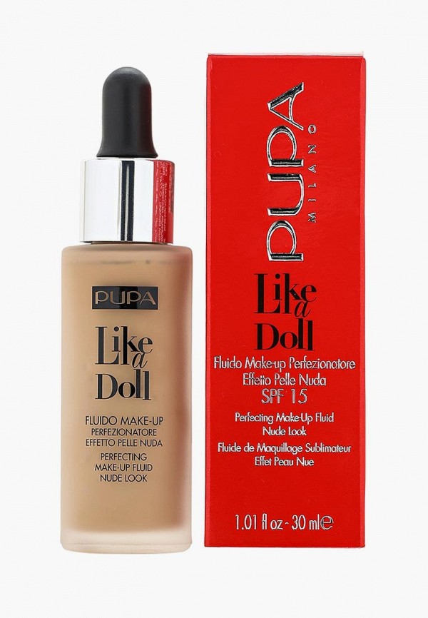 

Тональное средство Pupa, Бежевый, тон 40 "LIKE A DOLL - MAKE-UP FLUID NUDE LOOK" средний бежевый