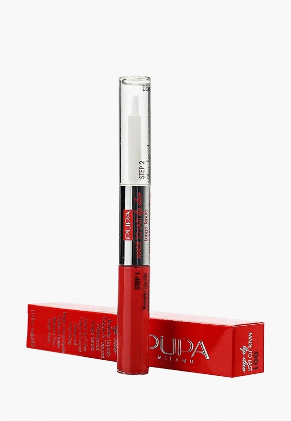 

Помада Pupa, Коралловый, для губ MADE TO LAST LIP DUO, тон 001 Горячий коралловый