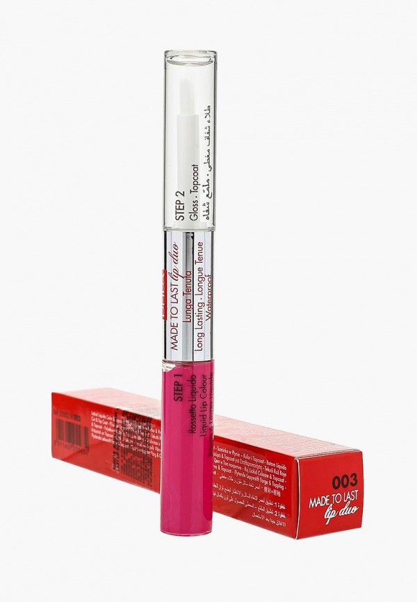 

Помада Pupa, Розовый, для губ MADE TO LAST LIP DUO, тон 003 Страстная фуксия