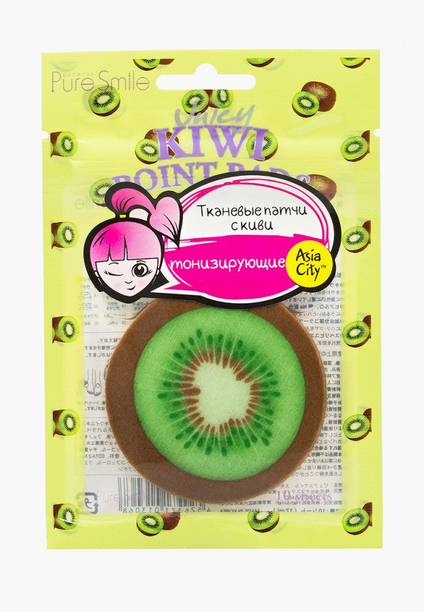 

Патчи для глаз Pure Smile, Зеленый, тонизирующие кожу с киви 10 шт