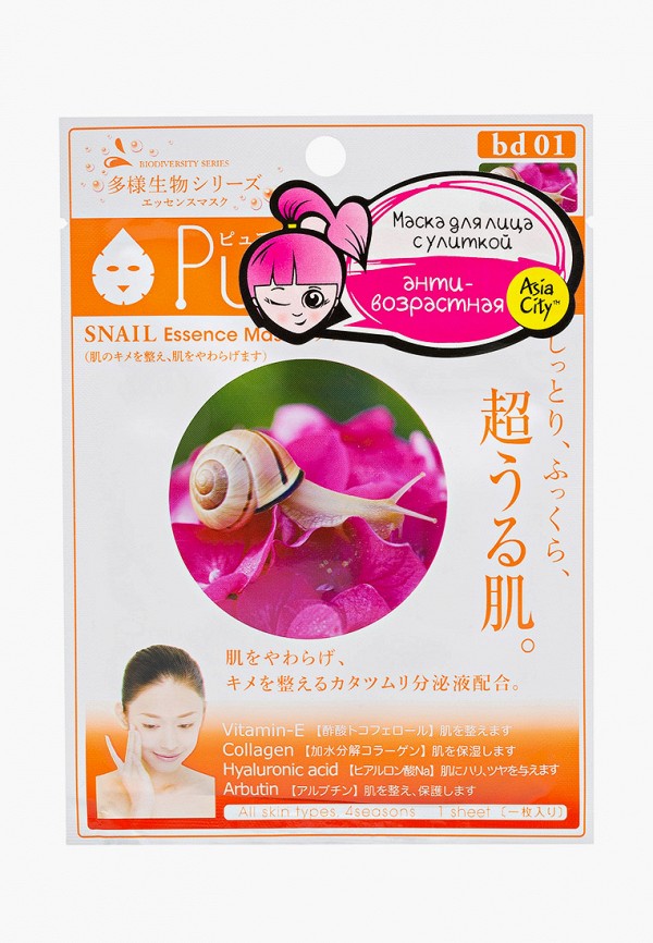 

Маска для лица Pure Smile, Разноцветный, Venom с муцином (улиткой) 1 шт