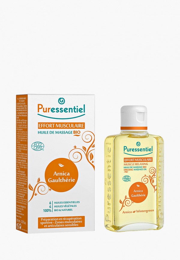 

Масло для тела Puressentiel, Прозрачный, Расслабляющее, "Арника и Гаультерия", 100 мл