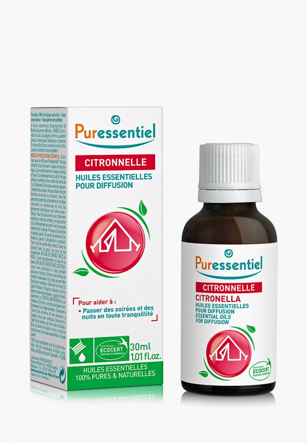 

Масло эфирное Puressentiel, Прозрачный, «Цитронелла + 3 эфирных масла», 30 мл