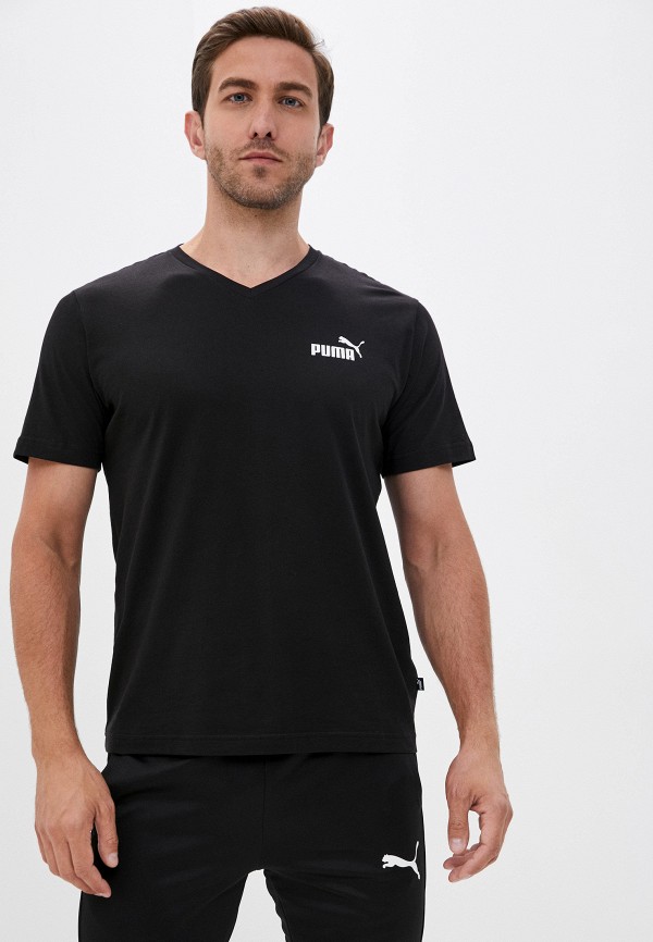 

Футболка PUMA, Черный, ESS+ V Neck Tee