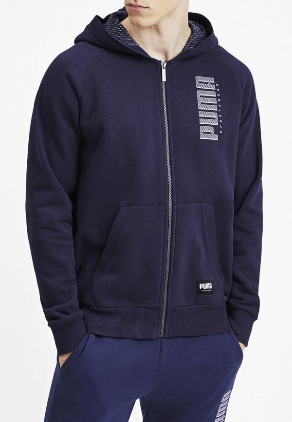 

Толстовка PUMA, Athletics FZ Hoody FL, Синий