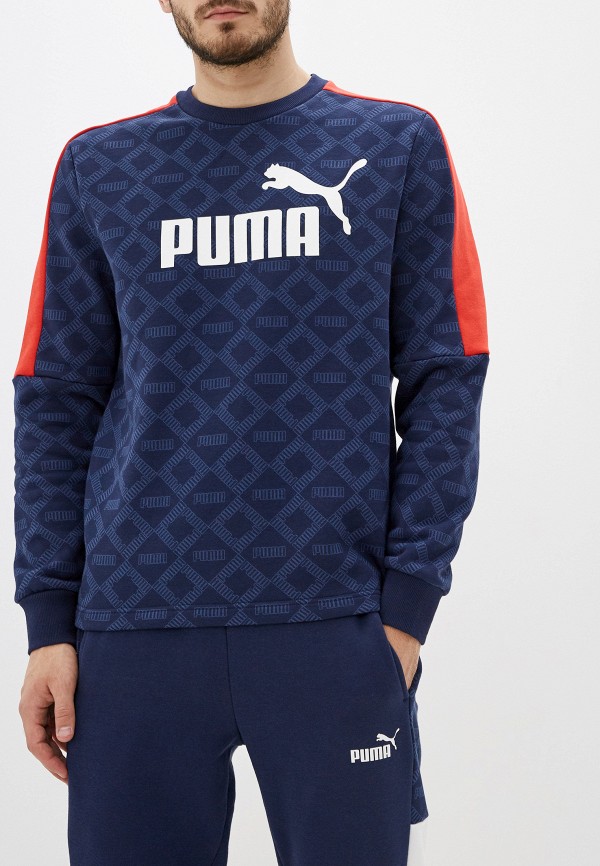 

Свитшот PUMA, Синий, Logo AOP Pack Crew FL