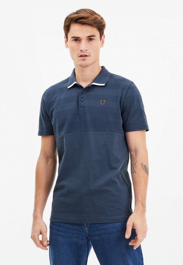 

Поло PUMA, Синий, Ferrari Striped Polo