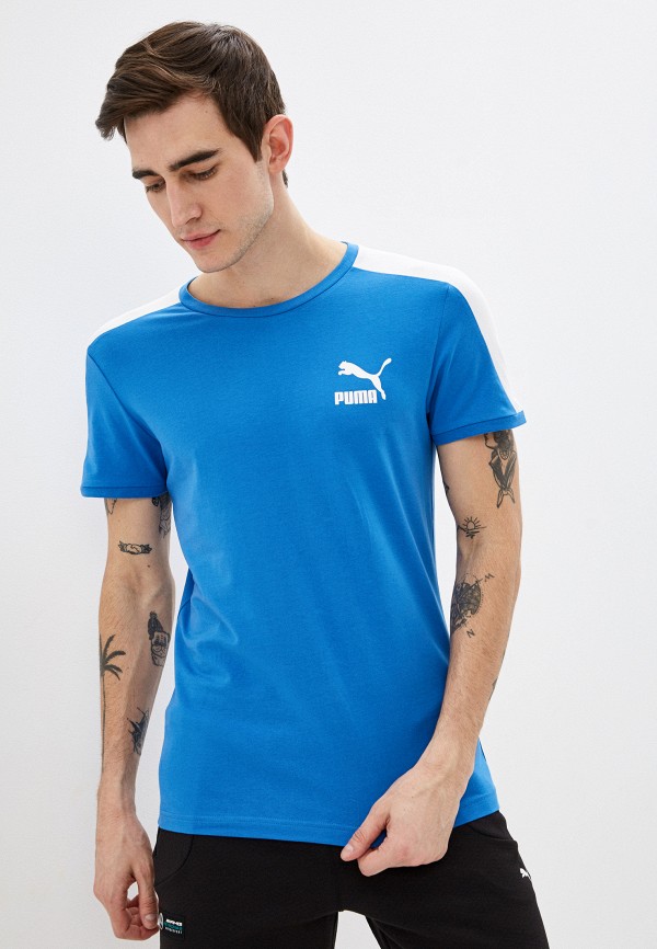 

Футболка PUMA, Голубой, Iconic T7 Slim Tee