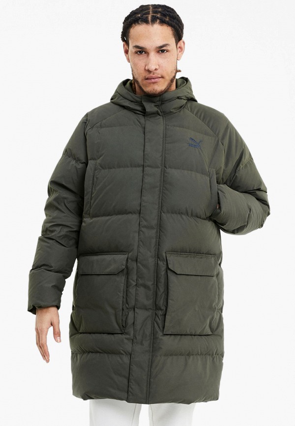 

Пуховик PUMA, Зеленый, Classics Long Down Jacket