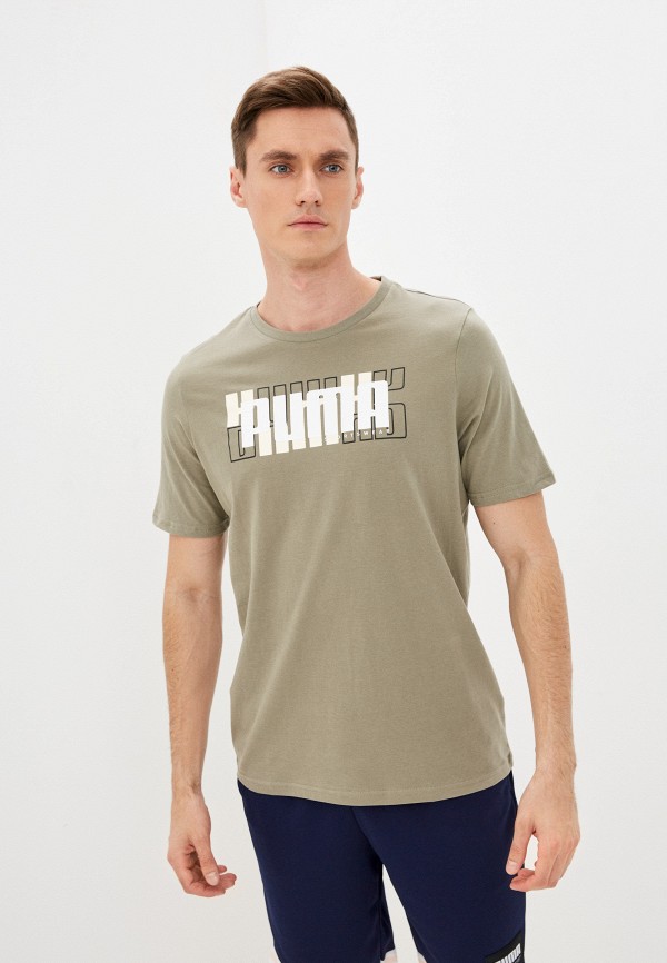 

Футболка PUMA, Хаки, ATHLETICS Tee Big Logo