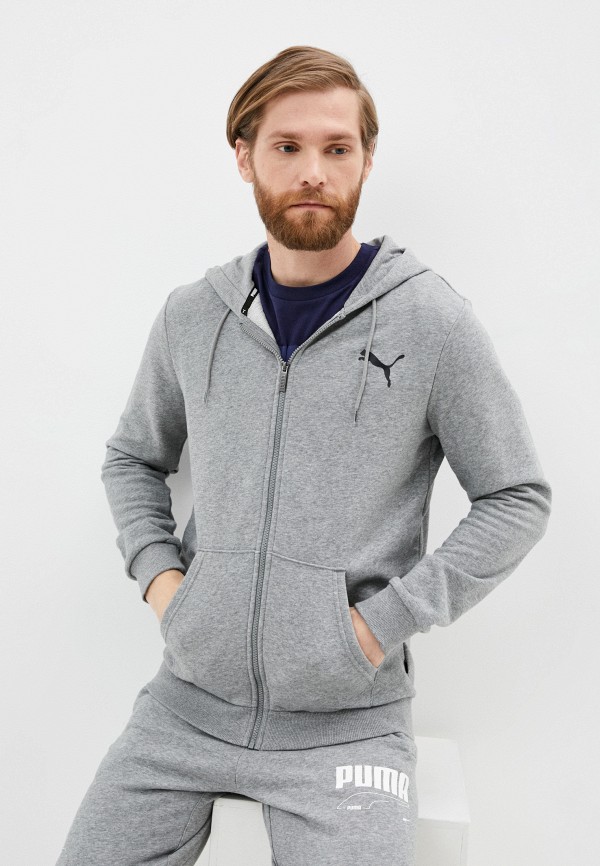 

Толстовка PUMA, Серый, ESS Small Logo FZ Hoodie TR