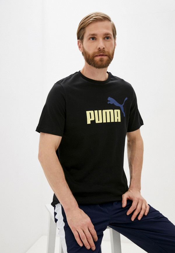 

Футболка PUMA, Черный, ESS+ 2 Col Logo Tee