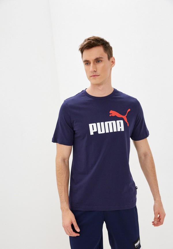 

Футболка PUMA, Синий, ESS+ 2 Col Logo Tee