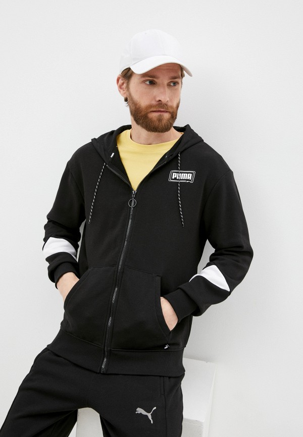 

Толстовка PUMA, Черный, REBEL FZ Hoodie TR