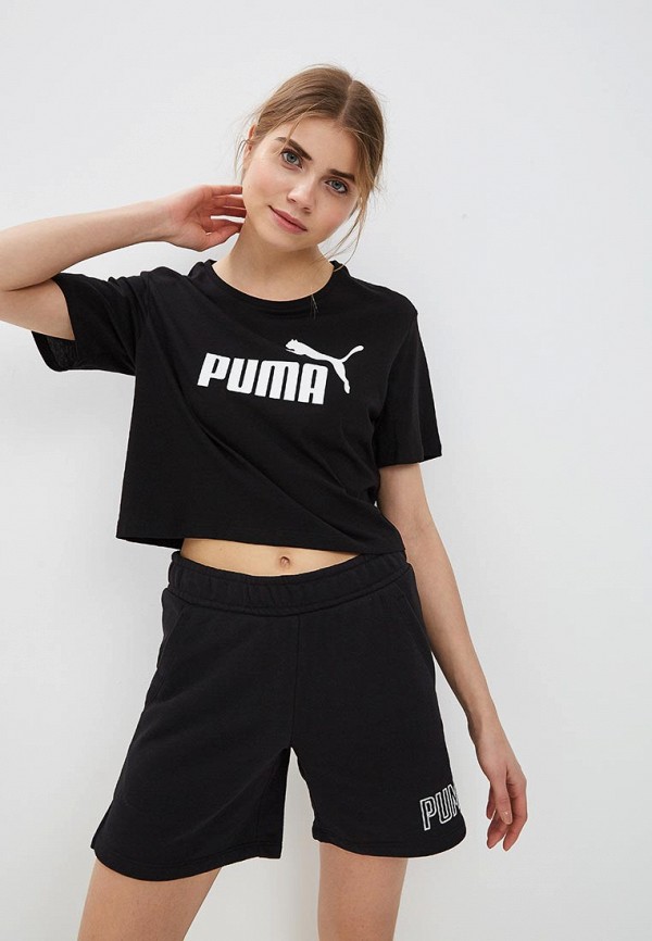 

Футболка PUMA, Черный, ESS+ Cropped Logo Tee