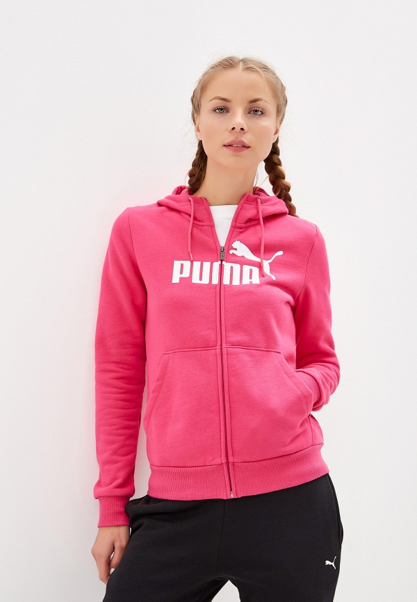 

Толстовка PUMA, ESS Logo Hooded Jacket FL, Розовый