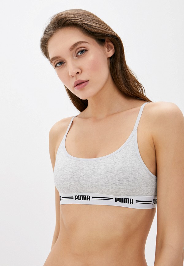 

Бюстгальтер PUMA, PUMA ICONIC CASUAL BRALETTE 1P E-COM, Серый