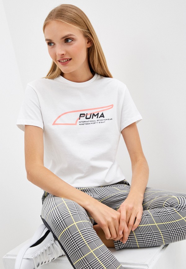 

Футболка PUMA, Белый, Evide Form Stripe Tee