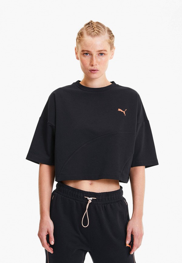 

Футболка PUMA, Черный, Evide Form Stripe Crop Tee