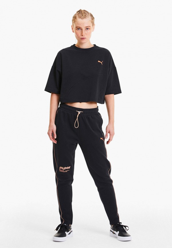 

Футболка PUMA, Черный, Evide Form Stripe Crop Tee