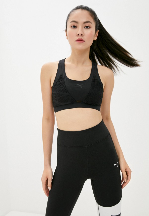 

Топ спортивный PUMA, Черный, Studio Lace Strappy Bra L