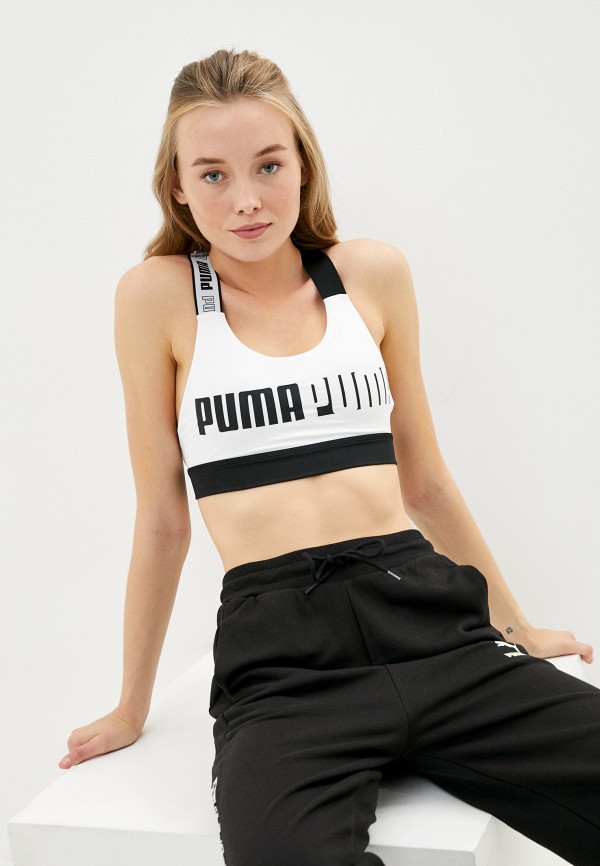 

Топ спортивный PUMA, Белый, Mid Impact Feel it Bra